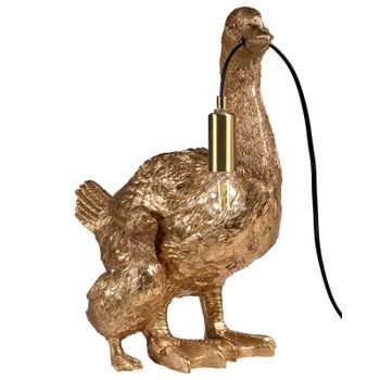 Lámpara De Mesa Con Temática Animal Lámpara De Noche Con Forma De Pato Lámpara De Lectura Para Dormitorio Dorada Daffy