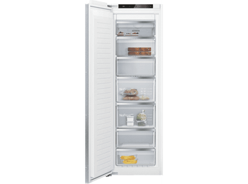 Congelador vertical - Siemens GI81NACE0, Serie IQ500, 212 l, 177.2 cm, No Frost, Cierre SoftClose, Sin panelar