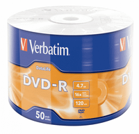 dvd-r 47gb 16x matt siver pack50