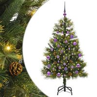 arbol de navidad artificial con ramas plegables y conos 150 cm vidaxl