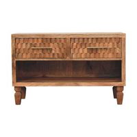 zapatero de madera maciza mueble artesanal arno golden teak