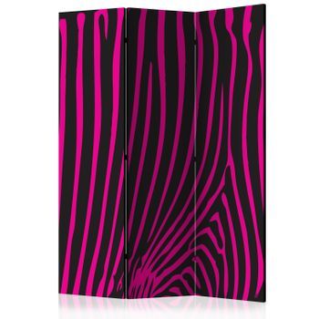 Biombo - Zebra Pattern (violet) (135x172 Cm)