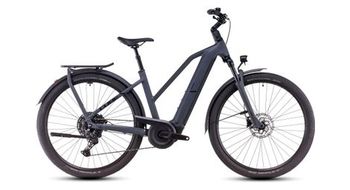 Cube katmandu hibrida one 600 trapecio bicicleta electrica hibrida shimano cues 10s 600 wh 700 mm gris sombra 2025
