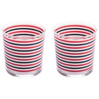 vasos de cristal multicolor 9x23x9cm