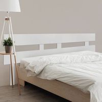 dhome cabecero blanco 210cm dual horizontal estilo valla con patas madera reciclada dm herrajes incluidos 210cm dual horizontal valla blanco