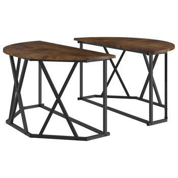 Mesa De Café Roble Ahumado 80 X 80 X 42 Cm