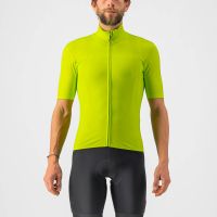 castelli pro thermal mid short sleeve jersey - xl - electric lime