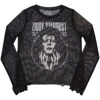 david bowie camiseta manga larga ziggy v1 para mujer