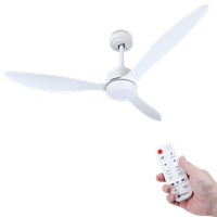 aigostar ventilador de techo con luz silencioso 52r motor dc reversible 40w mando a distancia 6 velocidades luz regulable 2700k-6500k ideal para dormitorio sala o cocina o132 cm