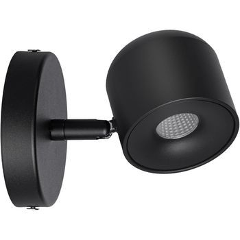 Lámpara De Pared Led, Lámpara De Noche, Lámpara De Lectura Regulable, Luz Cálida, 3000 K, 7 W (negra)