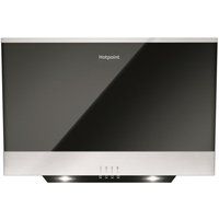 hotpoint phvp 66f lm k canopy cooker hood - black black