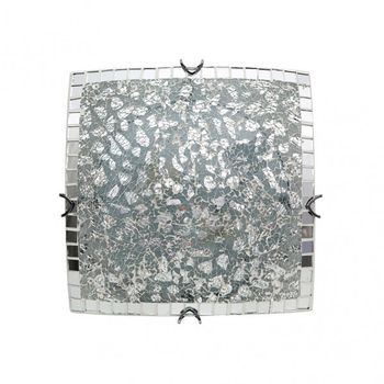 Plafon cuadrado tenor 2xe27 cromo mosaico 9x30x30 cm