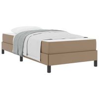 estructura de cama con colchon capuchino 100 x 200 cm tela vidaxl