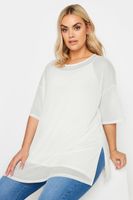 yours top blanco malla doble capa mujer curvy y tallas grandes yours