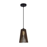 lampara colgante modelo mon en madera con luz calida