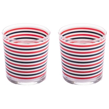 Vasos de cristal multicolor 9x23x9cm