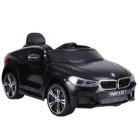 homcom coche electrico bmw 6gt para ninos 3 anos automovil infantil de bateria 6v con control luces y sonidos usb carga 30 kg negro   aosom espana