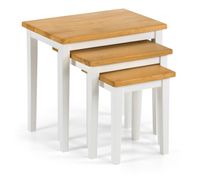 cleo oak  white nest of tables