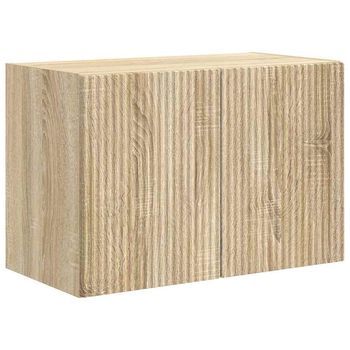 Mueble De Tv | Mueble De Salón | Gabinete De Tv Montado En La Pared Roble Sonoma 59,5 X 31 X 40 Cm