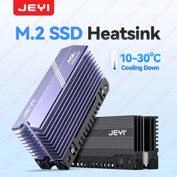 Disipador de calor JEYI M.2 2280 NVMe NGFF SSD: disipador de calor de aleta de convección pasiva de aluminio resistente para refrigeradores de PC (máx 35 ℃   Disminuir)