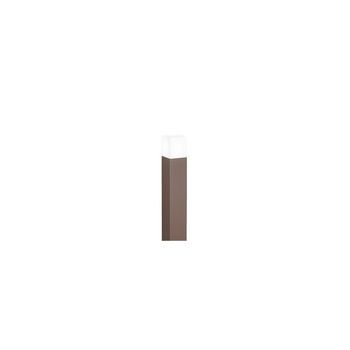 Torre - Bolardo De Jardín Con 1 Bombilla E27 Máx. 20 W Ip54, Bolardo De Aluminio Pintado, Para Exteriores, Acero Corten, 60 Cm De Altura - Perenz