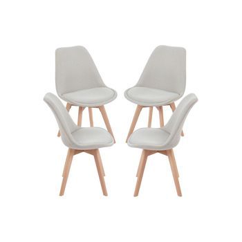 Pack 4 Sillas Synk Tela De Tela 83*49*43 Cm - Beige