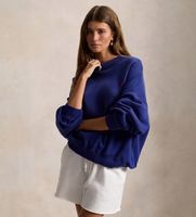 polo ralph lauren para mujer 211a96258001 sudadera de felpa con cuello redondo azul xxs casual algodon manga larga