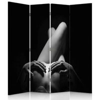 biombo artistic nude - separador de ambientes cm 145x180 4 paneles