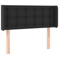 cabecero accesorio para dormir mueble dormitorio acolchado con borde lateral 103 x 16 x 7888 cm negro sintetico tdl0204624