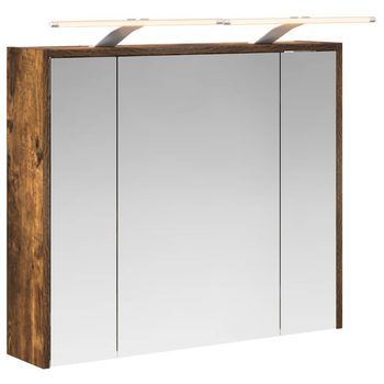 Armario Con Espejo De Baño | Mueble De Baño Roble Ahumado 73,5 X 16 X 62,5 Cm