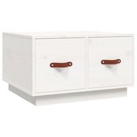 mesa de centro de madera maciza de pino blanco 60x53x35 cm vidaxl