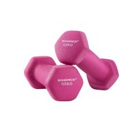 mancuernas hexagonales revestimiento de neopreno entrenamiento rosa  2 x 05 kg