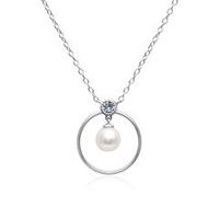 cadena de mujer de plata 925 con colgante de perlas
