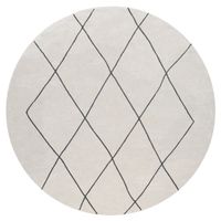 alfombra hilal blanco 200 cm redondo