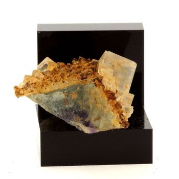 Fluoritis Blanca, Verde Y Violeta + Cuarzo De Francia, Haute -loire, Langanac - Pierre Y Mineral Raro De La Colección Sylvain Desfarge | 105.8 Ct -