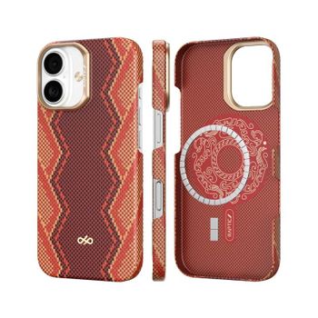 Raptic Funda Compatible Con Magsafe Skin-bionic Fibra De Aramida Iphone 17 Snake