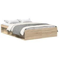 estructura de cama roble sonoma 140x200 cm