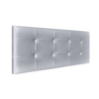 cabecero de polipiel capitone 145x60cm camas 135140 - plata