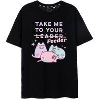 pusheen camiseta take me to your feeder para mujer