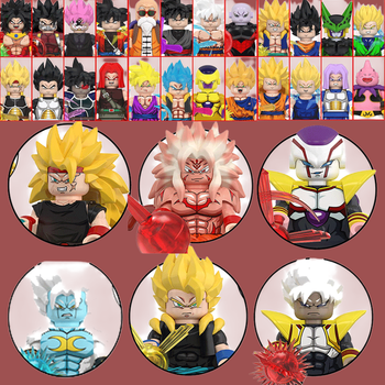 Bloques de Construcción wm6182 wm6180 Goku Vegeta Torankusu Broli, Mini Figuras de Acción, Accesorios, Regalos de Halloween y Navidad para Niños