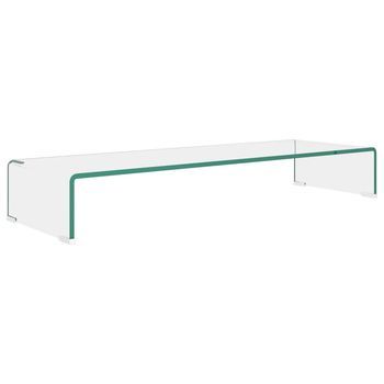 Soporte Para Tv | Mueble De Salón | Armario Tv/elevador Monitor Cristal Claro 90x30x13 Cm