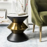 mesa auxiliar en mdfhierro dorado