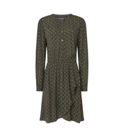 pepe jeans para mujer pl953622 vestido pernicia verde l casual viscosa manga larga