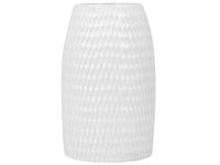jarron decorativo de gres blanco h25