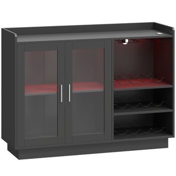 Armario para vino 120x38x88 cm negro