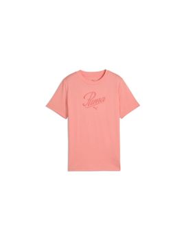 Camiseta Puma Essentials Script G Niña Rosa Fruit