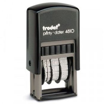 Trodat Printy 4810 Budget Mini Dater Stamp Self-Inking Black