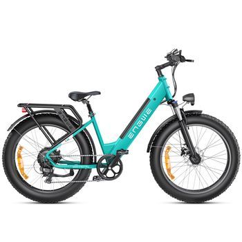 Bicicleta Eléctrica Engwe E26 St De Cuadro Bajo, 48 V, 16 Ah, Motor De 250 W, Autonomía De 140 Km, Verde