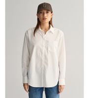 gant para mujer 4300212 camisa relaxed fit de popelina blanco 36 casual algodon manga larga