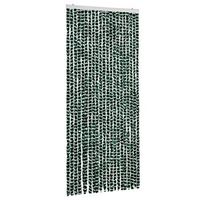 cortina mosquitera  mosquitera chenilla verde y blanco 90x220 cm